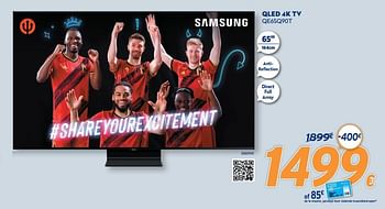 Promoties Samsung qled 4k tv qe65q90t - Samsung - Geldig van 10/05/2021 tot 06/06/2021 bij Krefel