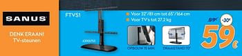 Promoties Tv-steunen ftvs1 - Sanus - Geldig van 10/05/2021 tot 06/06/2021 bij Krefel