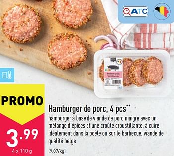 Promotions Hamburger de porc - Produit maison - Aldi - Valide de 10/05/2021 à 21/05/2021 chez Aldi