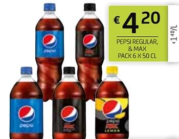 Promotions Pepsi regular, + max - Pepsi - Valide de 07/05/2021 à 20/05/2021 chez BelBev