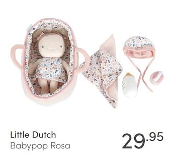 Promoties Little dutch babypop rosa - Little Dutch - Geldig van 09/05/2021 tot 15/05/2021 bij Baby & Tiener Megastore