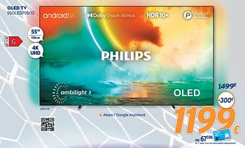 Promotions Philips oled tv 55oled705-12 - Philips - Valide de 10/05/2021 à 06/06/2021 chez Krefel