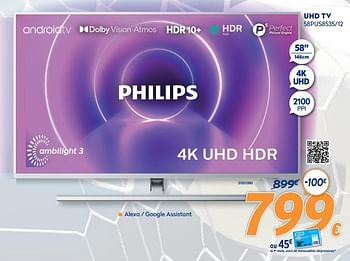 Promotions Philips uhd tv 58pus8535-12 - Philips - Valide de 10/05/2021 à 06/06/2021 chez Krefel