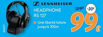 Promotions Sennheiser headphone rs 127 - Sennheiser  - Valide de 10/05/2021 à 06/06/2021 chez Krefel