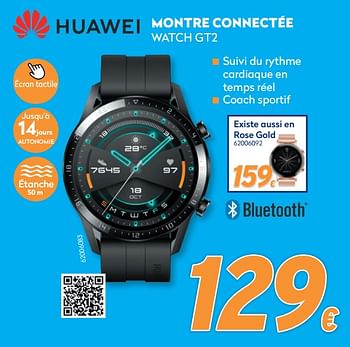 Promotions Huawei montre connectée watch gt2 - Huawei - Valide de 10/05/2021 à 06/06/2021 chez Krefel