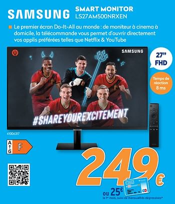 Promotions Samsung smart monitor ls27am500nrxen - Samsung - Valide de 10/05/2021 à 06/06/2021 chez Krefel