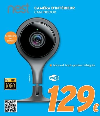 Promotions Nest caméra d`intérieur cam indoor - Nest - Valide de 10/05/2021 à 06/06/2021 chez Krefel