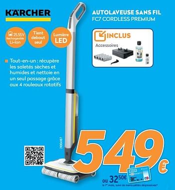 Promotions Kärcher autolaveuse sans fil fc 7 cordless premium - Kärcher - Valide de 10/05/2021 à 06/06/2021 chez Krefel