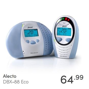Promoties Alecto dbx-88 eco - Alecto - Geldig van 09/05/2021 tot 15/05/2021 bij Baby & Tiener Megastore