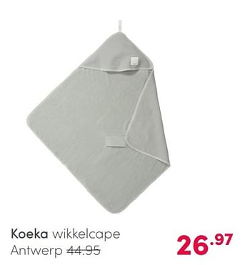 Promoties Koeka wikkelcape antwerp - Koeka - Geldig van 09/05/2021 tot 15/05/2021 bij Baby & Tiener Megastore