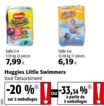 Promotions Huggies little swimmers - Huggies - Valide de 05/05/2021 à 18/05/2021 chez Colruyt