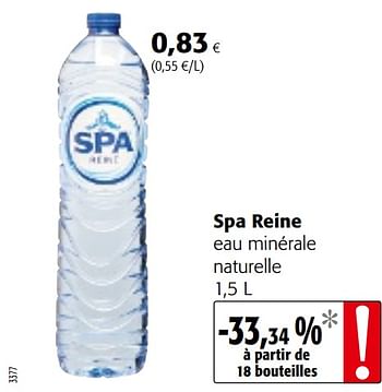 Promotions Spa reine eau minérale naturelle - Spa - Valide de 05/05/2021 à 18/05/2021 chez Colruyt