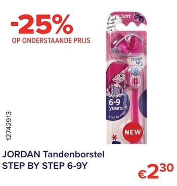 Promoties Jordan tandenborstel step by step 6-9y - Jordan - Geldig van 01/05/2021 tot 31/05/2021 bij Euro Shop