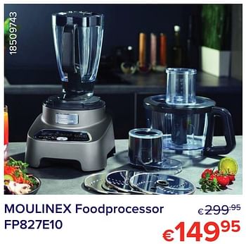 Promoties Moulinex foodprocessor fp827e10 - Moulinex - Geldig van 01/05/2021 tot 31/05/2021 bij Euro Shop