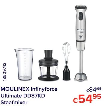 Promoties Moulinex infinyforce ultimate dd87kd staafmixer - Moulinex - Geldig van 01/05/2021 tot 31/05/2021 bij Euro Shop