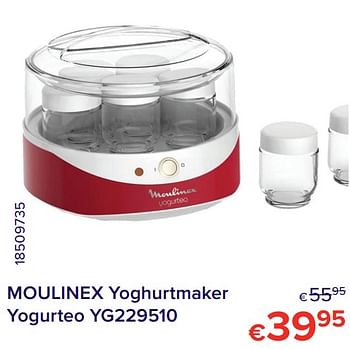 Promotions Moulinex yoghurtmaker yogurteo yg229510 - Moulinex - Valide de 01/05/2021 à 31/05/2021 chez Euro Shop