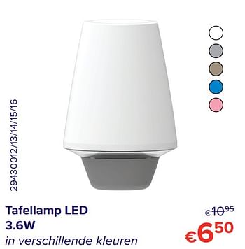 Promoties Tafellamp led - Huismerk - Euroshop - Geldig van 01/05/2021 tot 31/05/2021 bij Euro Shop