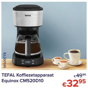 Promoties Tefal koffiezetapparaat equinox cm520d10 - Tefal - Geldig van 01/05/2021 tot 31/05/2021 bij Euro Shop