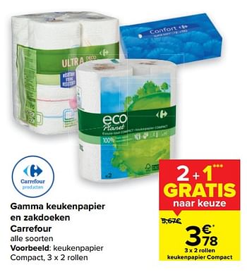 Promoties Keukenpapier compact - Huismerk - Carrefour  - Geldig van 12/05/2021 tot 24/05/2021 bij Carrefour