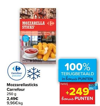 Promoties Mozzarellasticks carrefour - Huismerk - Carrefour  - Geldig van 12/05/2021 tot 25/05/2021 bij Carrefour