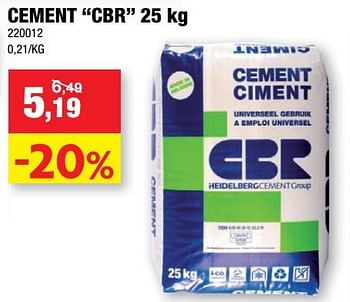 Promoties Cement cbr - CBR - Geldig van 12/05/2021 tot 23/05/2021 bij Hubo