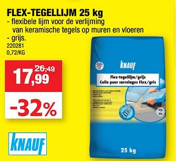 Promoties Flex-tegellijm - Knauf - Geldig van 12/05/2021 tot 23/05/2021 bij Hubo