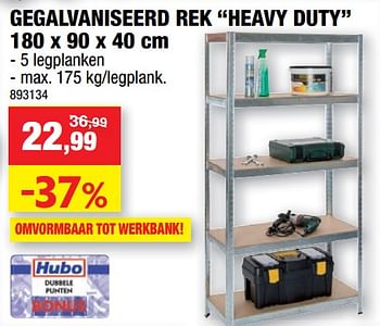 Promoties Gegalvaniseerd rek heavy duty - Merk onbekend - Geldig van 12/05/2021 tot 23/05/2021 bij Hubo