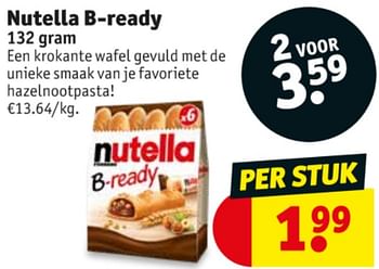 Promoties Nutella b-ready - Nutella - Geldig van 11/05/2021 tot 16/05/2021 bij Kruidvat