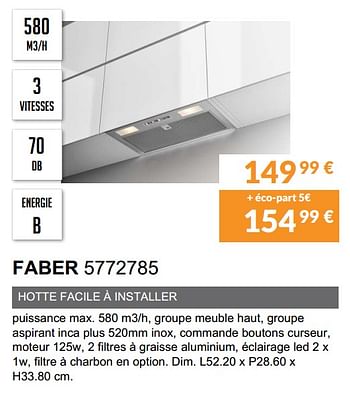 Promotions Groupe filtrant faber 5772785 - Faber - Valide de 30/04/2021 à 30/09/2021 chez Copra