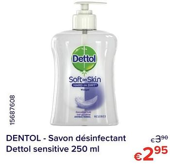 Promotions Dentol - savon désinfectant dettol sensitive - Dettol - Valide de 01/05/2021 à 31/05/2021 chez Euro Shop
