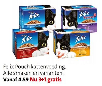 Promoties Felix pouch kattenvoeding - Purina - Geldig van 10/05/2021 tot 16/05/2021 bij Intratuin