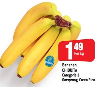 Promoties Bananen chiquita - Chiquita - Geldig van 12/05/2021 tot 18/05/2021 bij Smatch