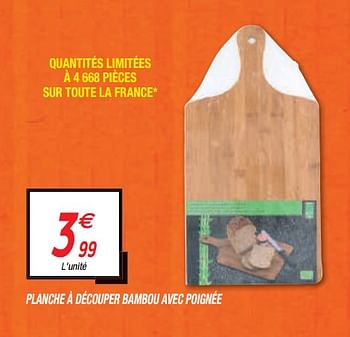 Promotions Planche à découper bambou avec poignée - Produit Maison - Netto - Valide de 11/05/2021 à 16/05/2021 chez Netto