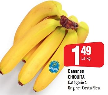 Promotions Bananes chiquita - Chiquita - Valide de 12/05/2021 à 18/05/2021 chez Smatch