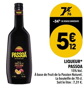 Promoties Liqueur passoa - Passoa - Geldig van 11/05/2021 tot 17/05/2021 bij Supeco