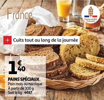 Promotions Pains spéciaux - Produit Maison - Auchan Ronq - Valide de 12/05/2021 à 23/05/2021 chez Auchan Ronq
