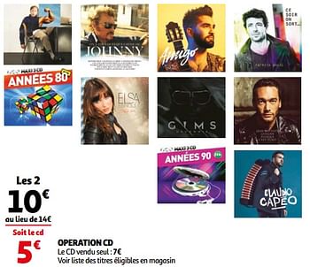 Promotions Operation cd - Produit Maison - Auchan Ronq - Valide de 12/05/2021 à 23/05/2021 chez Auchan Ronq