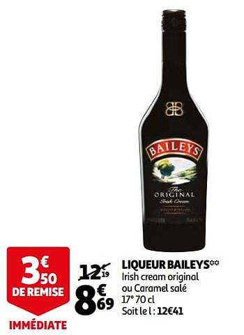 Promotions Liqueur baileys - Baileys - Valide de 12/05/2021 à 23/05/2021 chez Auchan Ronq
