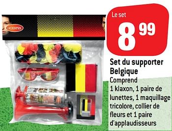 Promoties Set du supporter belgique - Huismerk - Match - Geldig van 12/05/2021 tot 18/05/2021 bij Match