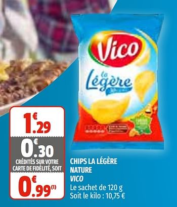 Promotions Chips la légère nature vico - Vico - Valide de 12/05/2021 à 23/05/2021 chez Coccinelle
