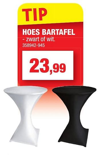 Promoties Hoes bartafel - Merk onbekend - Geldig van 12/05/2021 tot 23/05/2021 bij Hubo