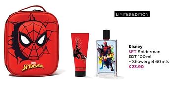 Promoties Disney set spiderman edt 100ml + showergel - Disney - Geldig van 10/05/2021 tot 30/05/2021 bij ICI PARIS XL