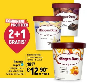 Promoties Roomijs häagen-dazs salted caramel - Haagen-Dazs - Geldig van 12/05/2021 tot 19/05/2021 bij Delhaize