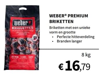 Promotions Weber premium briketten - Weber - Valide de 09/05/2021 à 30/09/2021 chez Horta