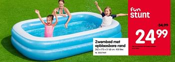 Promoties Zwembad met opblaasbare rand - BestWay - Geldig van 12/05/2021 tot 25/05/2021 bij Fun