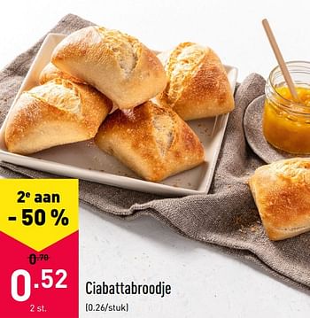 Promoties Ciabattabroodje - Huismerk - Aldi - Geldig van 17/05/2021 tot 28/05/2021 bij Aldi