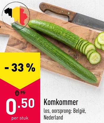 Promoties Komkommer - Huismerk - Aldi - Geldig van 17/05/2021 tot 28/05/2021 bij Aldi