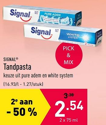 Promotions Tandpasta - Signal - Valide de 17/05/2021 à 28/05/2021 chez Aldi