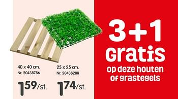 Promoties Deze houten of grastegels - Huismerk - Fun - Geldig van 12/05/2021 tot 25/05/2021 bij Fun