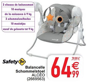 Promoties Balancelle schommelstoel alcéo - Safety 1st - Geldig van 18/05/2021 tot 31/05/2021 bij Cora